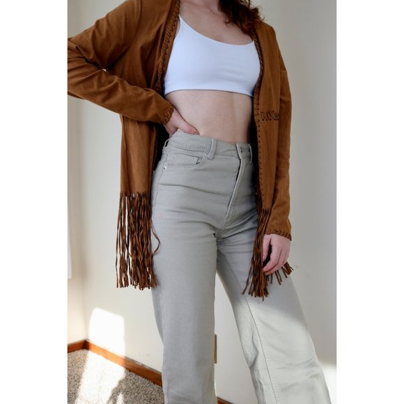 MARFINNO CARAMEL FRINGE JACKET - SIZE L - Picture 4 of 9